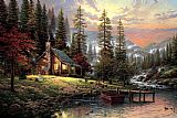 Thomas Kinkade - A Peaceful Retreat painting